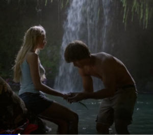 Two teenagers survive on a deserted island, where danger, adventure, and growing love bring them closer together.