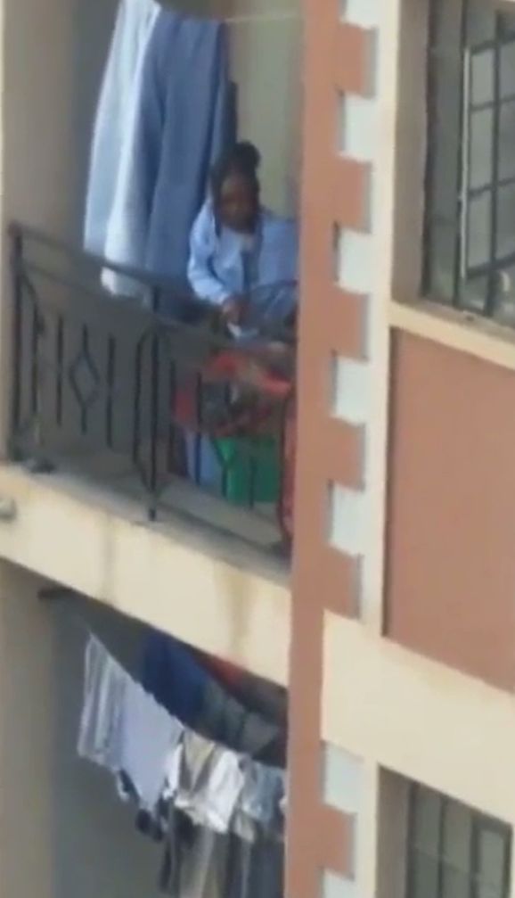 Girl With Big Ass Having Sex On Balcony (18+)