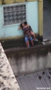 Caught diung it publick