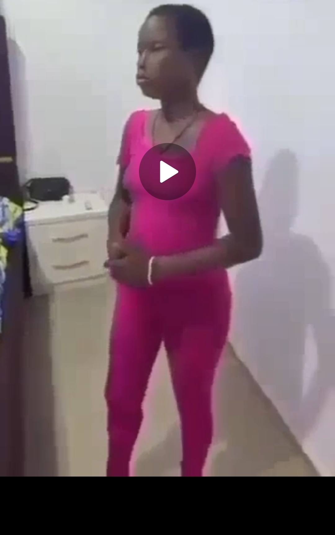 Girl with strange things under her